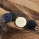 Bowl-shaped dark blue High-grade Suit Pants Resin Four-eye Button High-grade Casual Business Suit Coat Overcoat Buckle