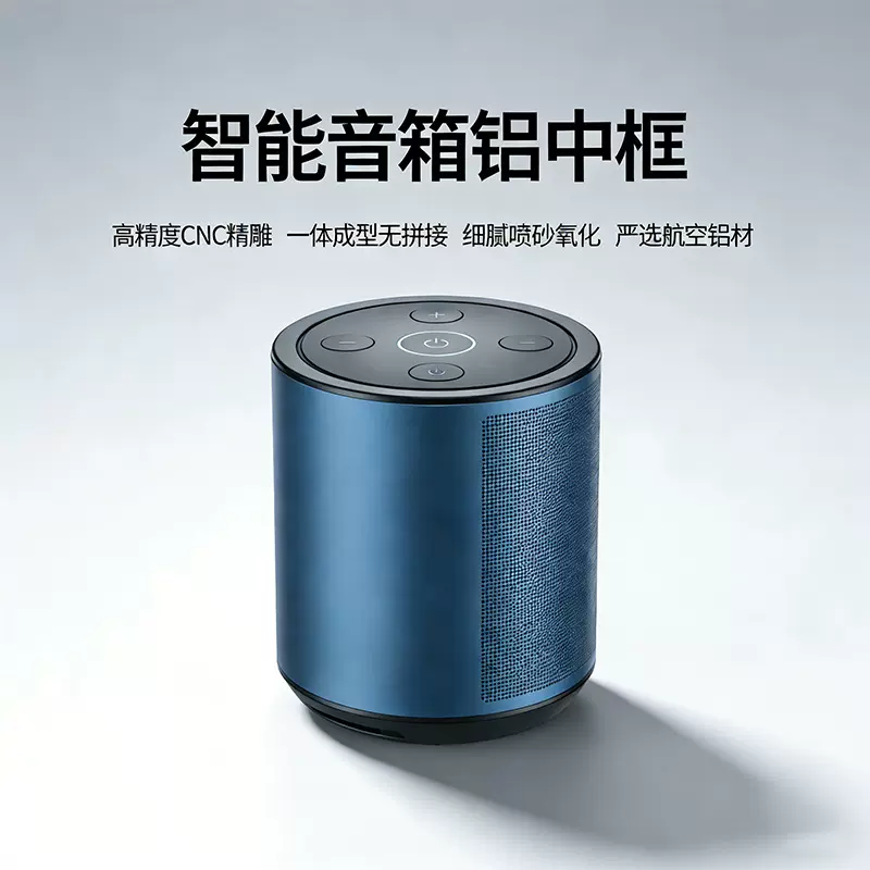 智能音箱铝型材外壳CNC蓝牙音箱壳体音响中框智能家居铝合金外壳