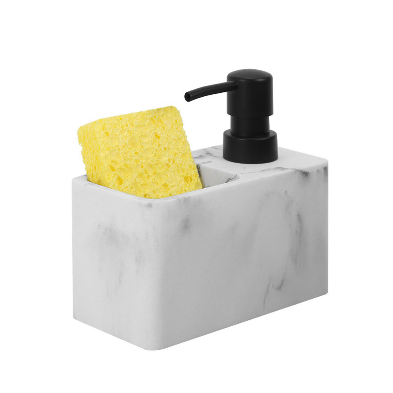 ホームキッチン食器用洗剤プレスボトルバスルームハンドローションボトルソープディスペンサークリーニングスポンジ収納ボックス付き|undefined