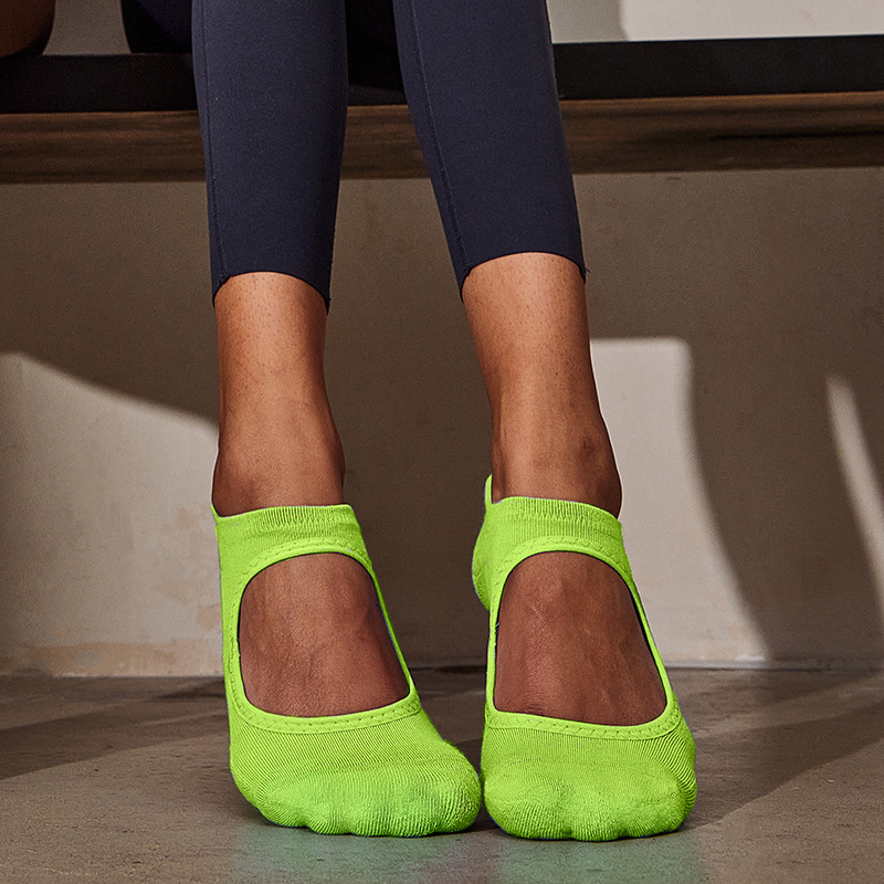 요가 양말 여성용 고급 뼈없는 수건 바닥 전문 미끄럼 방지 필라테스 양말 스포츠 도매 분배 파는 뒷바닥 양말