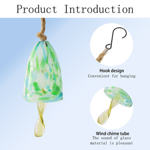 Colorful Polka Dot Wind Chimes Outdoor Glass Decoration Supplies Garden Lawn Courtyard Hangings Glazed Wind Chimes Crystal Pendants
