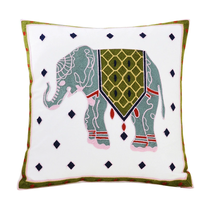 Towel, cloth for bed, tape, sofa, pillow, flowered, with embroidery
