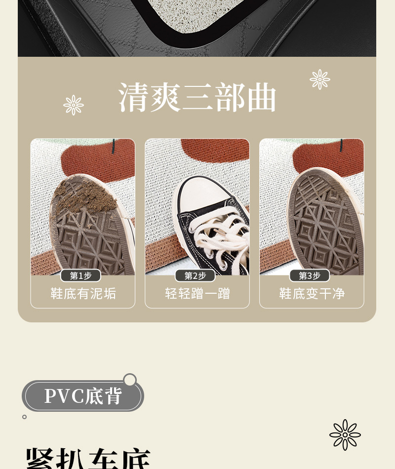Cute Cartoon Car Anti-Slip Mat Nail Bottom Silk Loop Floor Mat Car Sedan Anti-Slip Mat Soil Foot Mat