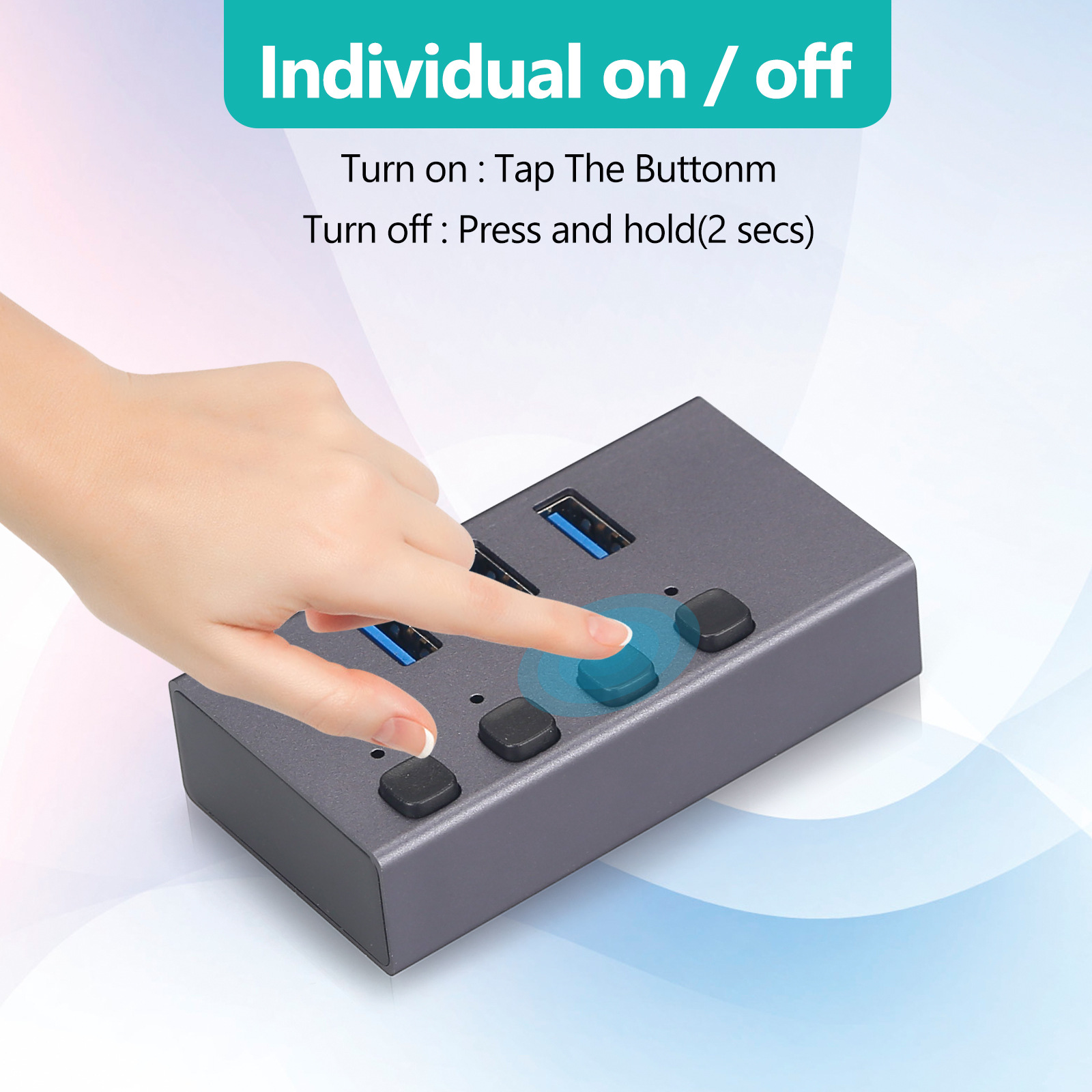 Factory Direct Sale USB4 Port High-Speed Splitter USB3.0 Multi-Port Hub Computer One-Drag-Four Hub with Charging