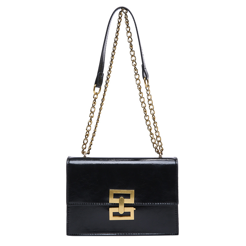 2025 nueva tendencia bolso de hombro europeo y americano bolso de mujer retro cadena de moda bolso pequeño bloqueo textura mochila