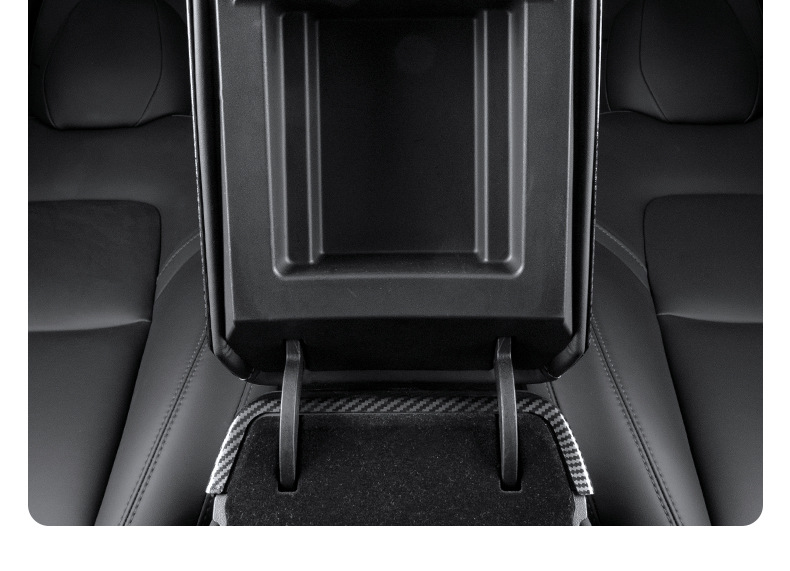 Tesla Model 3/Y Armrest Box Cover Carbon Fiber Pattern Protective Cover Center Console Interior Accessories 2022 Old Model
