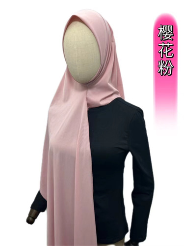 New Ice Silk Ribbed All-Wrapped Scarf Lazy One-Color Headband Women's Fashion Head Scarf Factory Wholesale W033