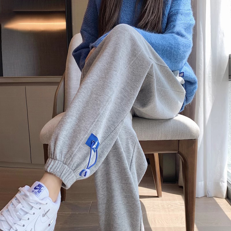 Pregnant Women's Spring, Autumn and Winter Wear Small Straight Leg Leg Casual Pants Loose Slimming Wide Leg Pants fleece-lined Thickened Pregnant Women's Spring, Autumn and Winter Wear Small Straight Leg Leg Casual Pants Loose Slimming Wide Leg Pants fleece-lined Thickened