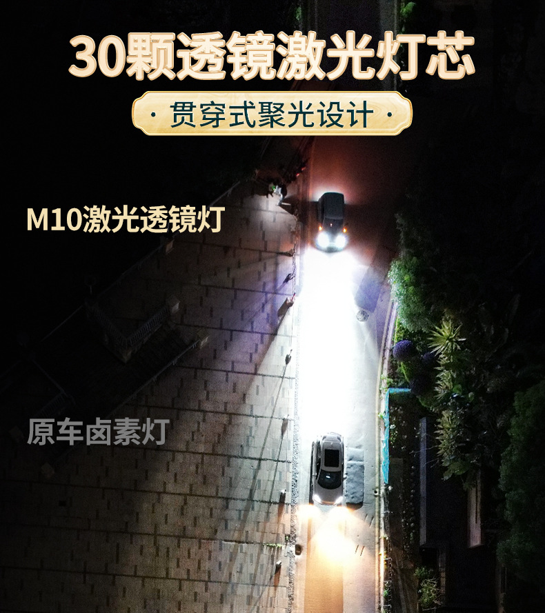 Car LED Laser Headlight Modified High Beam Low Beam Integrated