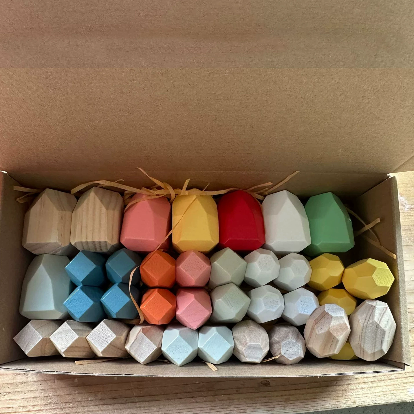 Красочная деревянная башня Montessori, конструктор, Дженга, игрушка, (跨境交易), раннее образование