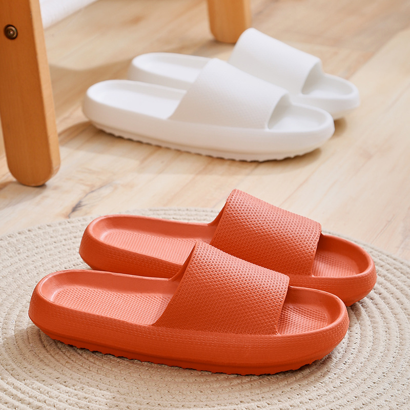 Slip-on Slippers Women's Summer Home Household Bathroom Inner Bathing Outer Wear Thick-soled Anti-slip Sandals and Slippers for Men Summer