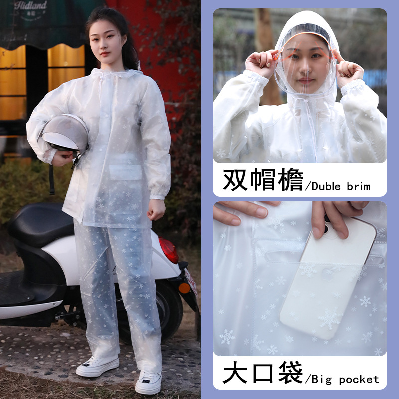 Impermeable adulto reflexivo split traje impermeable al aire libre ciclismo motocicleta eléctrica