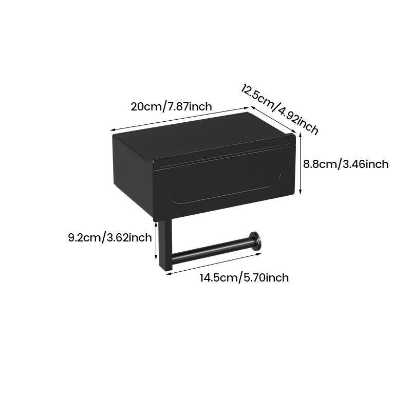 Cajón de almacenamiento del baño sin agujeros caja de toallitas caja de toallitas de baño rack de teléfonos móviles caja de toallitas de drama mágico image 7