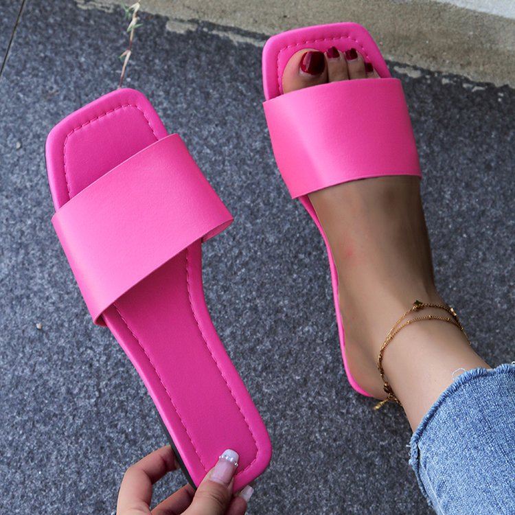 Women's Casual Solid Color Open Toe Slides Slippers display picture 7