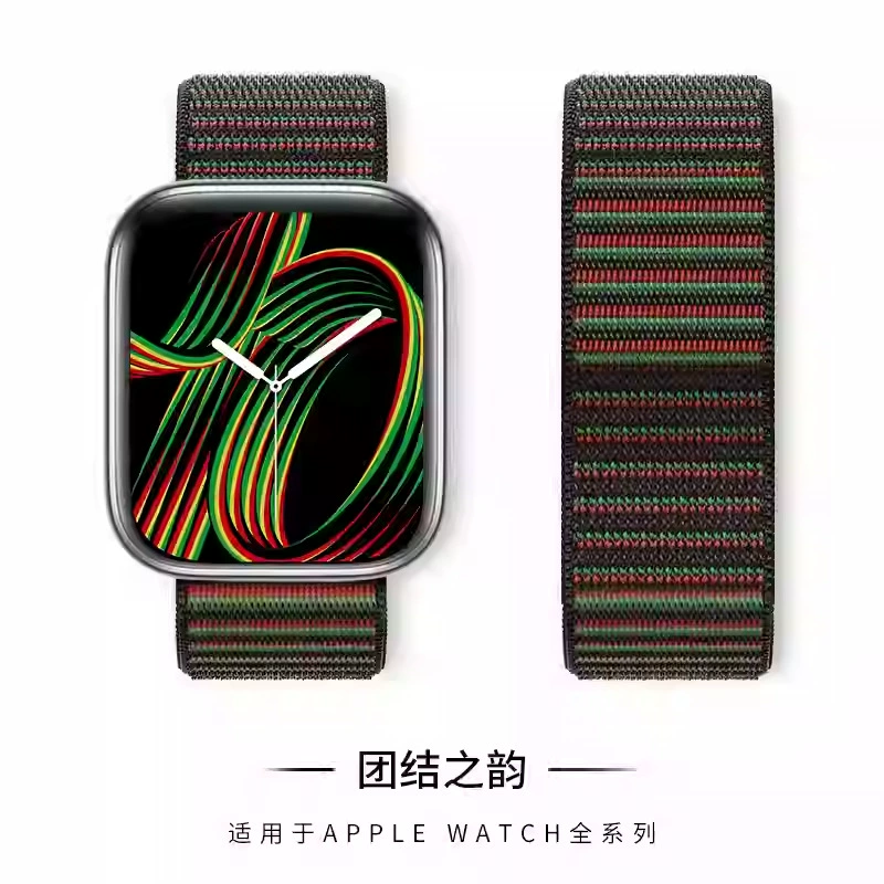 Apple, тканевый ремешок для часов, нейлоновый спортивный часы с липучкой