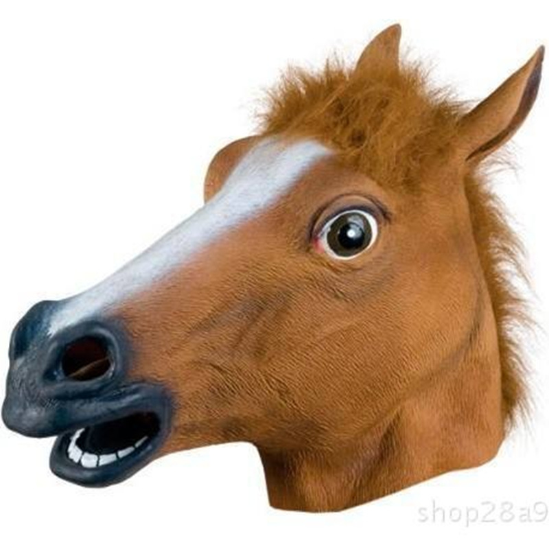馬の頭のマスクの犬の馬の君の動物の頭のカバーのコスプレのユニコーンのマスクの黒馬の魚の頭の悪辣な道具のゴム