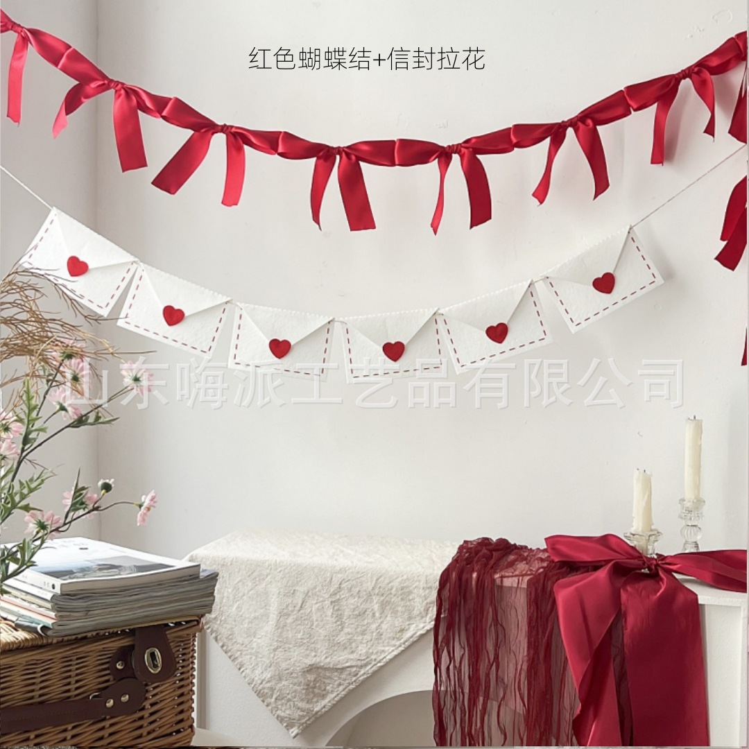 Arco de mano sobre de amor transfronterizo set de venta caliente Día de San Valentín boda de viento decoración de fiesta vestido