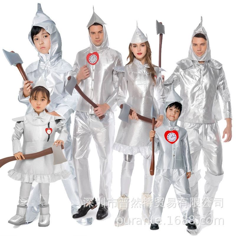 Trade COS Хэллоуин Костюм Жестяного Человека Взрослый Мужчины и Женщины Костюм Железного Человека Костюм Волшебника страны Оз для мальчиков и девочек