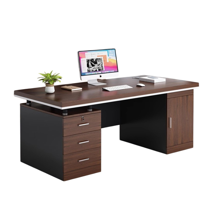 Mesas y sillas de oficina Combinación de escritorio de jefe Escritorio de computadora de escritorio Hogar simple moderno Escritorio de personal de oficina Escritorio de personal