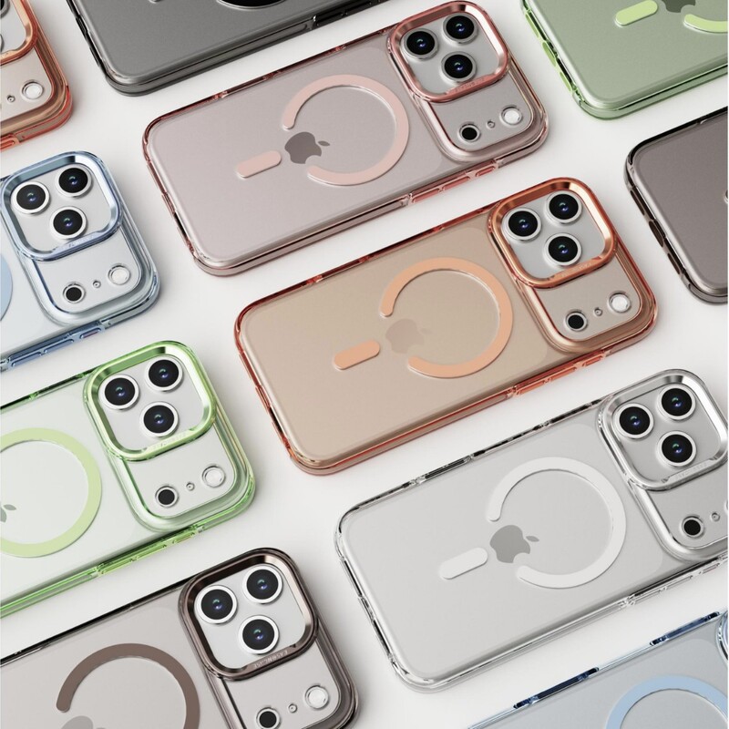 适用iPhone17promax手机壳多巴胺透色磁吸苹果16金属大孔保护套15|undefined