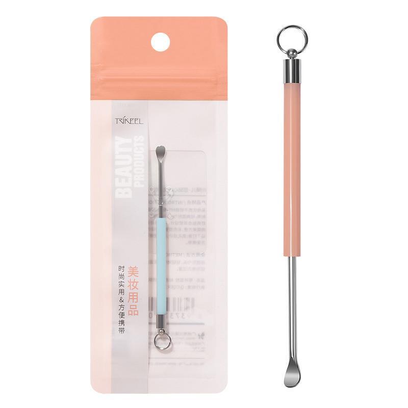 Chuanqier Stainless Steel Ear Digging Spoon Ear Digging Spoon Ear Digging Ear Digging Dual-purpose Tool Ear Digging with Key Ring