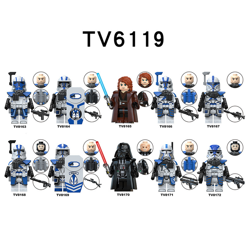 Foreign Trade Goods Tv6119 Science Fiction Movie Series Planet-Themed Educational Building Block Figures Toys in Opp Bags