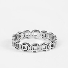 足银990 金钱闭口戒指 时尚潮流 精品纯银女一件代发