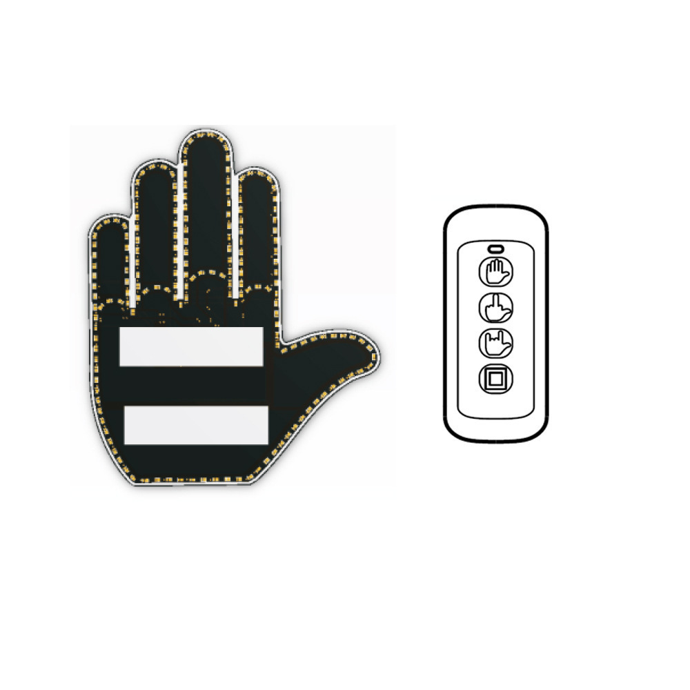 Coche transfronterizo Luz de dedo Gesto de luz Luz de advertencia Luz trasera anticolisión Luz de Palma interactiva