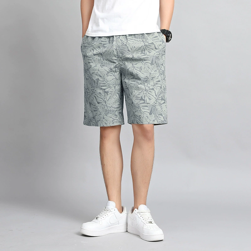 2025 новая фабрика хлопчатобумажные повседневные модные шорты для мужчин летом тонкая наружная укороченные брюки среднего возраста большие брюки
