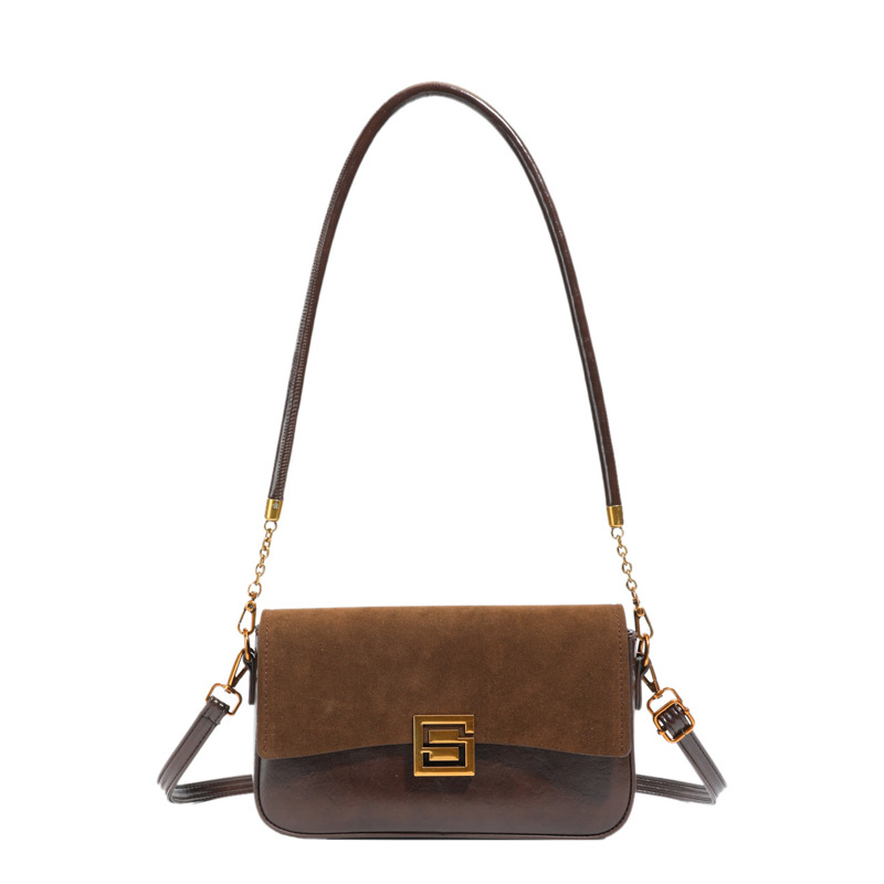 Transfronterizos de alta sensación bolso de brazo bolso de mujer 2025 invierno nuevo nicho de estilo retro bolso de hombro bolso de moda image 7