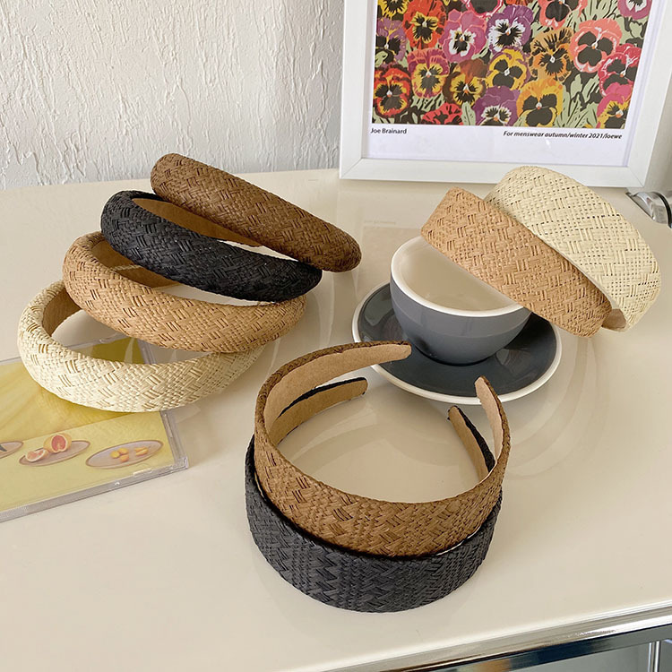 Fashion Woven Broad-brimmed Sponge Headband display picture 3