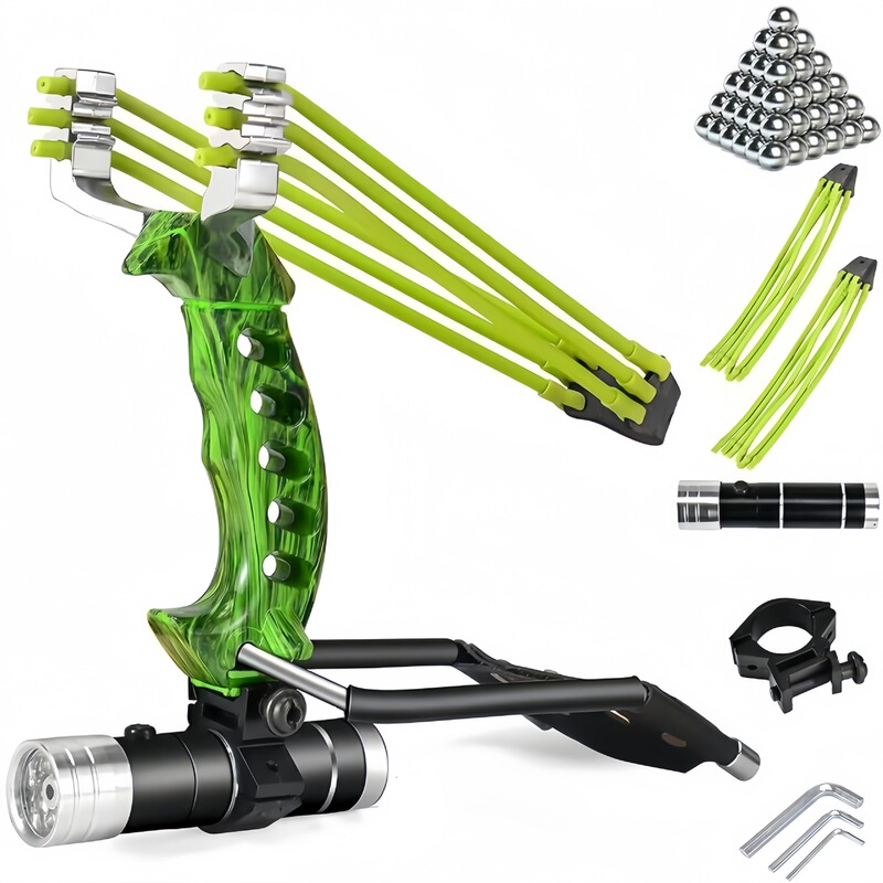 Cross-border, high-performance, professional outdoor slingshot and archery accessories, hunting and shooting equipment, three-card assassin rubber slingshot manufacturer