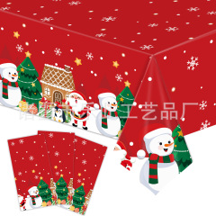 新しいクリスマス雪だるまクリスマスパーティーテーブルクロス雪だるまクリスマスクリスマスツリーパーティー紙皿ティッシュペーパーカップ