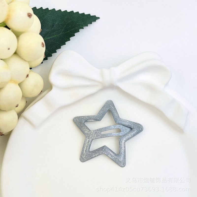 糖果色滴油星星发夹儿童五角星夹子BB夹碎发刘海夹手工发卡批发|undefined