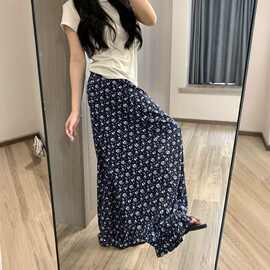 碎花花苞裤夏季女宽松裤子小众慵懒风垂感休闲透气新款遛弯裤睡裤