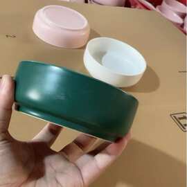 宠物平底防滑陶瓷碗狗狗陶瓷食盆狗碗双碗狗食盆狗盆饭碗宠物水碗