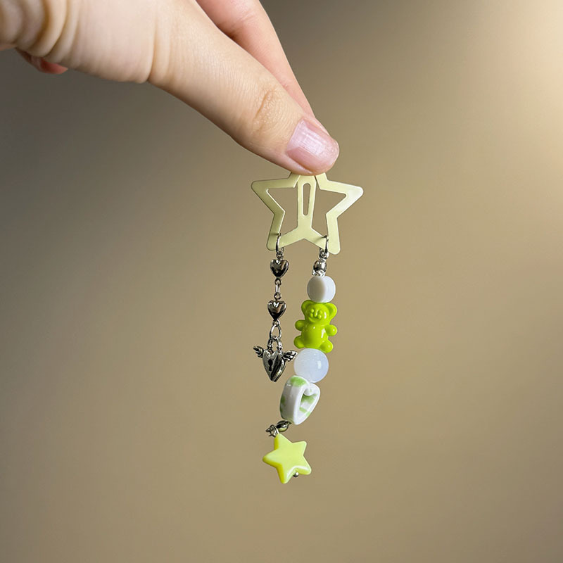 Sweet Y2K Dopamine Pentagram Star Pendant Fashion Versatile Small Hairpin Women's Bangs Clip Fashion Side Clip Bb Clip