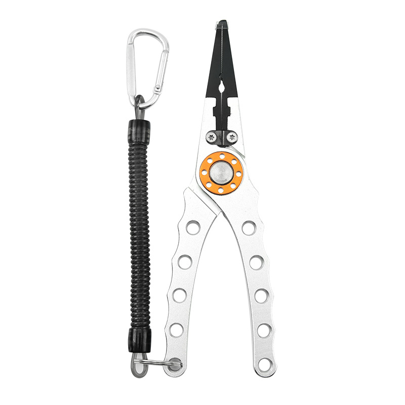 Alicates de pesca de aleación de aluminio alicates de luya larga boca de acero de tungsteno línea de pesca tijeras señuelo er gancho de bucle abierto herramienta de selección para la pesca