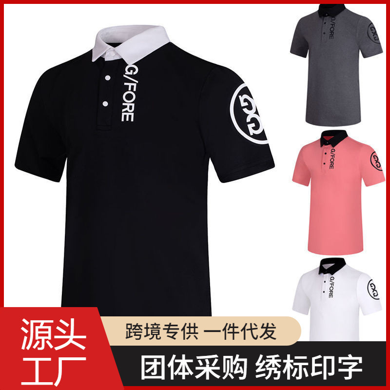 Spring and Summer New Golf Men's Short-Sleeved T-Shirt Golf Outdoor Sports Breathable Polo Shirt Loose Sweat-Wicking Jersey