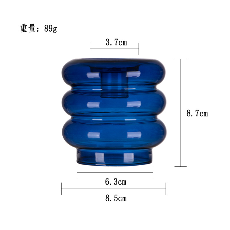 Círculo azul oscuro candelabro
