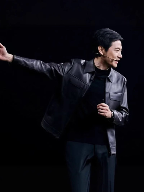 オリジナル Lei Jun 同色レザージャケットメンズジャケット春と秋模擬レザーラペルオートバイレザージャケット 2025 新しいスタイル|undefined