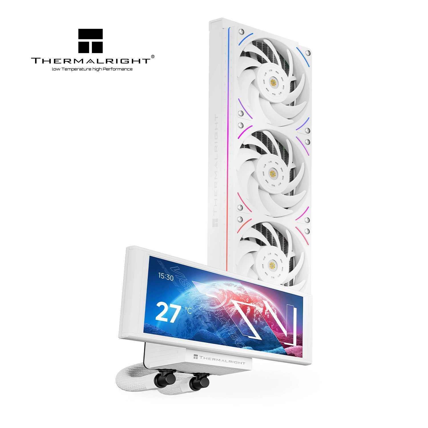 利民 TROFEO VISION 360 computer CPU water cooling radiator magnetic chassis secondary screen