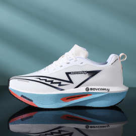 运动鞋男2025新款专业爆米花跑鞋透气百搭情侣款碳板竞速训练鞋男