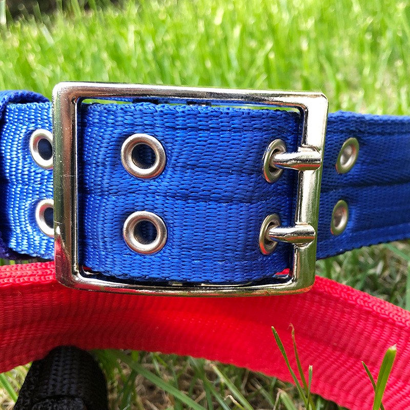Circunferencia de cuello ajustable al aire libre forro de nailon multicapa sin estrangulamiento cuello resistente a los tirones y a las mordeduras Collar para mascotas de perro al por mayor