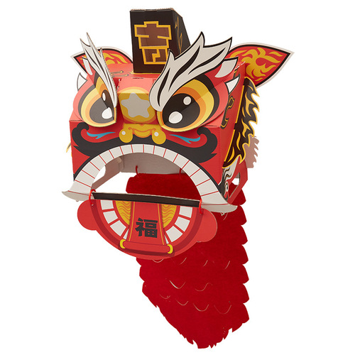 Dragon Boat Festival gifts for the Year of the Dragon, tiger head handmade diy kindergarten production materials, packaging materials, children's lion dance intangible cultural heritage