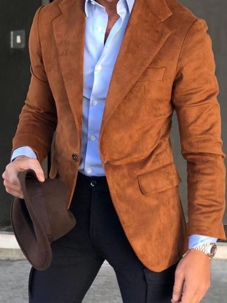 Nuevo comercio exterior transfronterizo primavera y otoño impresión digital reticular hombre traje casual traje casual chaqueta