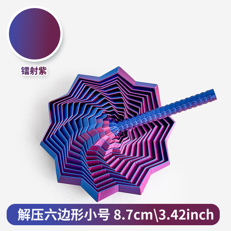 跨境热销减压3D打印感官烦躁之星六边形带手柄解压多边形玩具批发|undefined