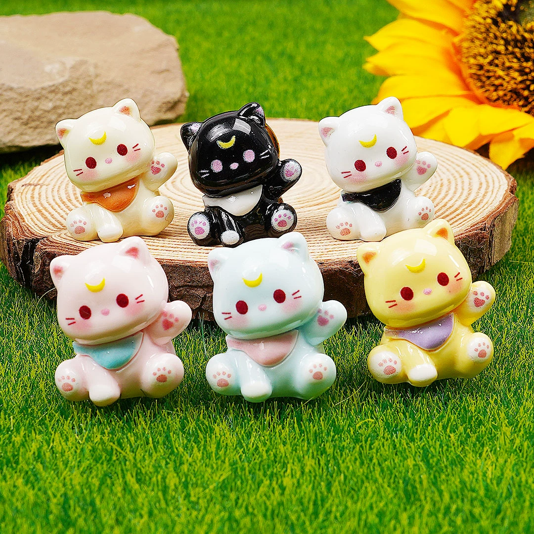 Милые 3D-подвески в виде котят из смолы для самостоятельного творчества, маленькие украшения, брелоки для автомобиля и рабочего стола