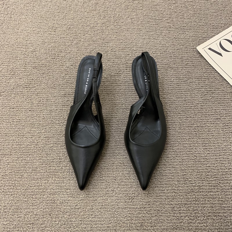 Design Sense Niche Women S Spring New Pointed After Empty Bao Head Sandals Femininity High Heel Shoes_vogvips.com