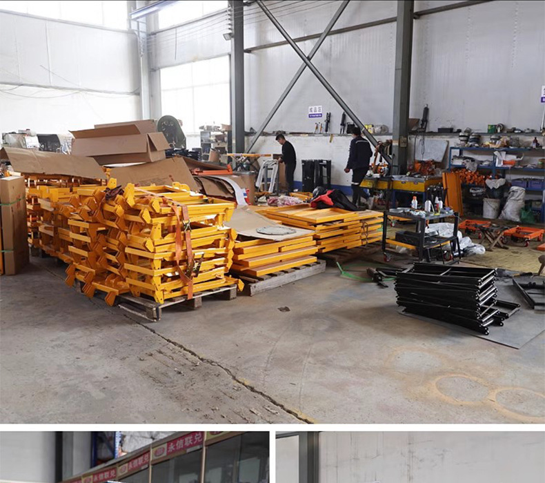 Manual hydraulic lift platform cart, small lift flatbed cart, electric loading and unloading cart, mobile scissor-type platform